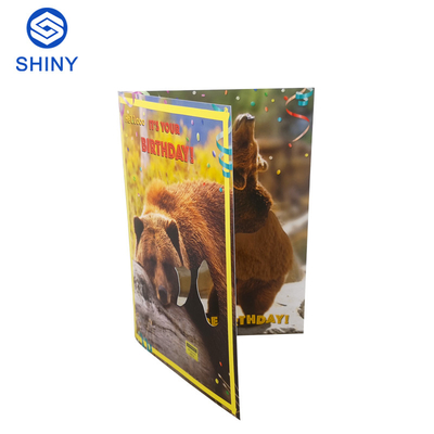 Giấy trắng được làm tùy chỉnh Thiệp chúc mừng trống Lcd In CMYK 4C