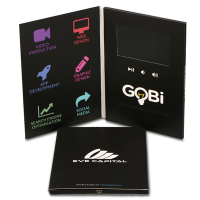 Quảng cáo video brochure mailer, LCD Video Greeting Cards OEM ROHS Certificate