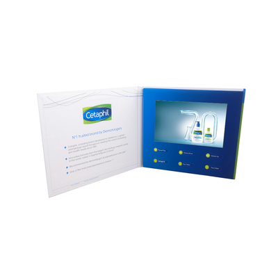 Thẻ quảng cáo video LCD 7 inch USB có đèn chiếu sáng hoạt động cho quảng cáo
