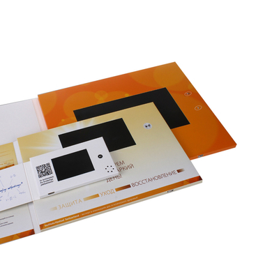 Bìa mềm Tài liệu quảng cáo video LCD Thẻ vàng kỹ thuật số Chặn 512MB Bộ nhớ OEM