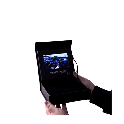 Hộp quà video LCD 7 inch màu đen cho vòng trang sức Bộ nhớ 4GB In UV
