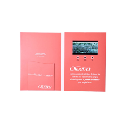Thư mục màn hình LCD TFT trống tài liệu video quảng cáo thiệp mời kinh doanh thiệp chúc mừng
