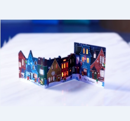 Ghi âm giọng nói 3D Thiệp Giáng sinh In CMYK Mở Tự động phát
