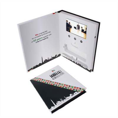 Thư mục Video LCD lời chào cho lời mời Kích thước 148 × 210mm Bộ nhớ 256MB